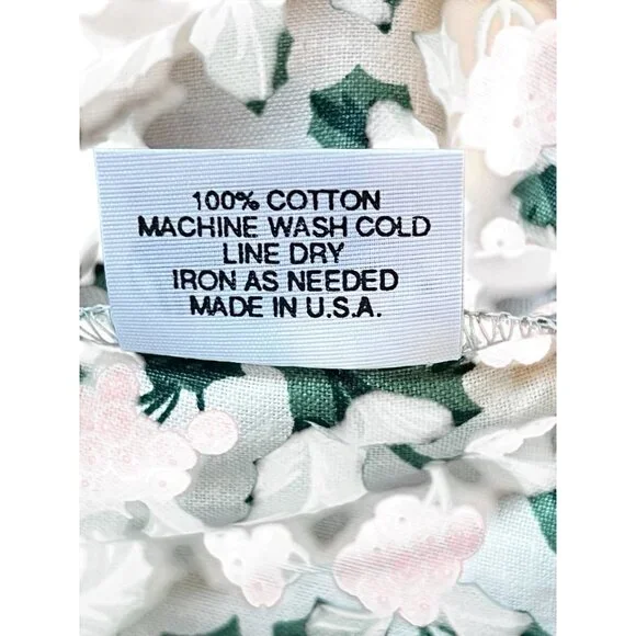 Longaberger “Cranberry Basket” Fabric Holly Design Lining & Plastic Insert 1995 - Picture 10 of 16